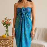 Sarong Bali blomstrete rayon, 4 farger