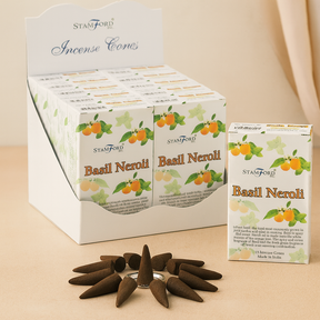 Basil and Neroli Incense Cones 15 Pack