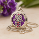 Aromatherapie-Halskette – Hamsa-Chakra – Aromatherapie-Schmuck, 30 mm