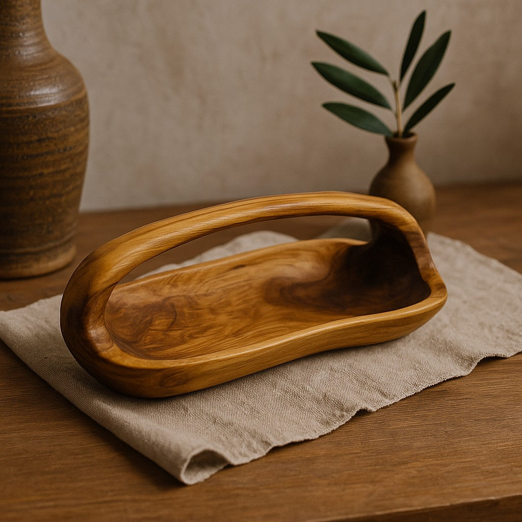 Teak Root Bowl Handle 30cm