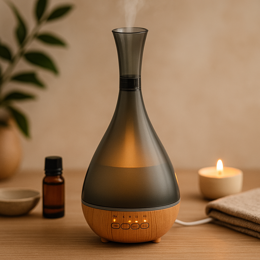 Eterisk olje diffuser, USB fargeendring timer Paris