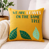 Funda de cojín de algodón 45x45cm We Are Leaves Azul