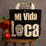 Geantă Tote Mi Vida Loca Negru Natural 10oz