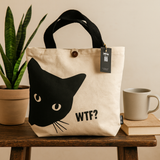 Tote Çanta Siyah Kedi Doğal 10oz