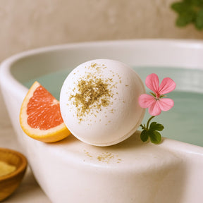 Himalayan Salt Bath Bomb, Geranium and Grapefruit, Bath Bombs