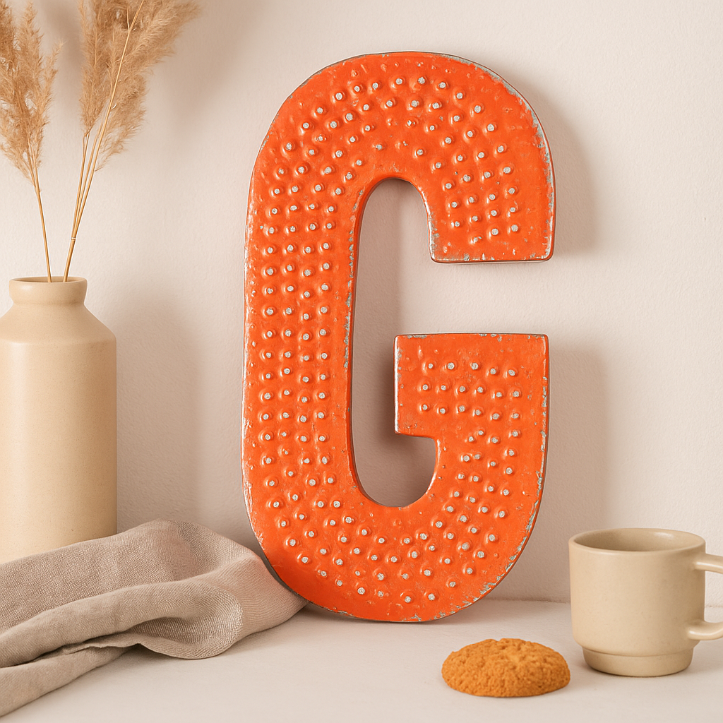 Bogstav G 15cm Blandede Farver