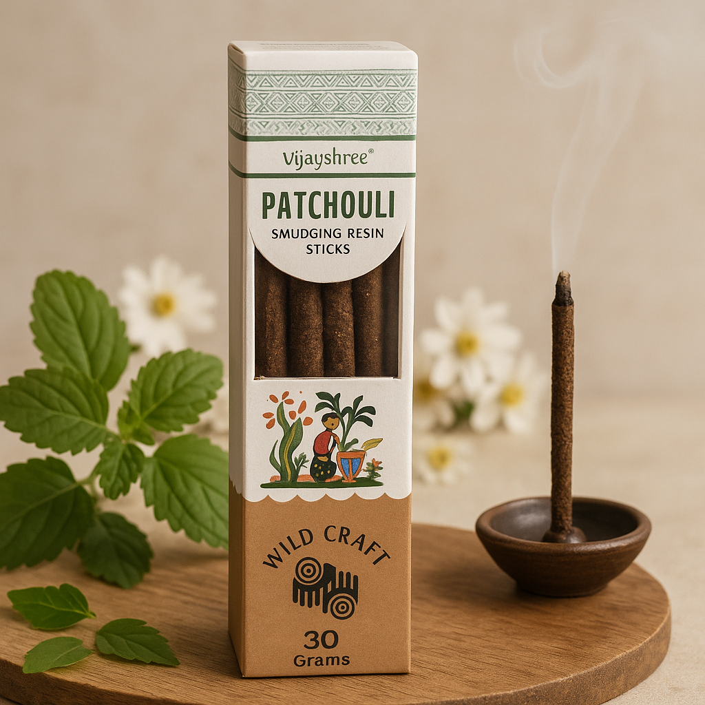 Patchouli Smudging Resin Sticks Golden - 30g