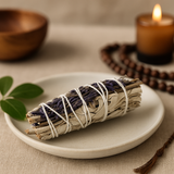 White Sage Smudge Sticks With Lavender, 10 cm