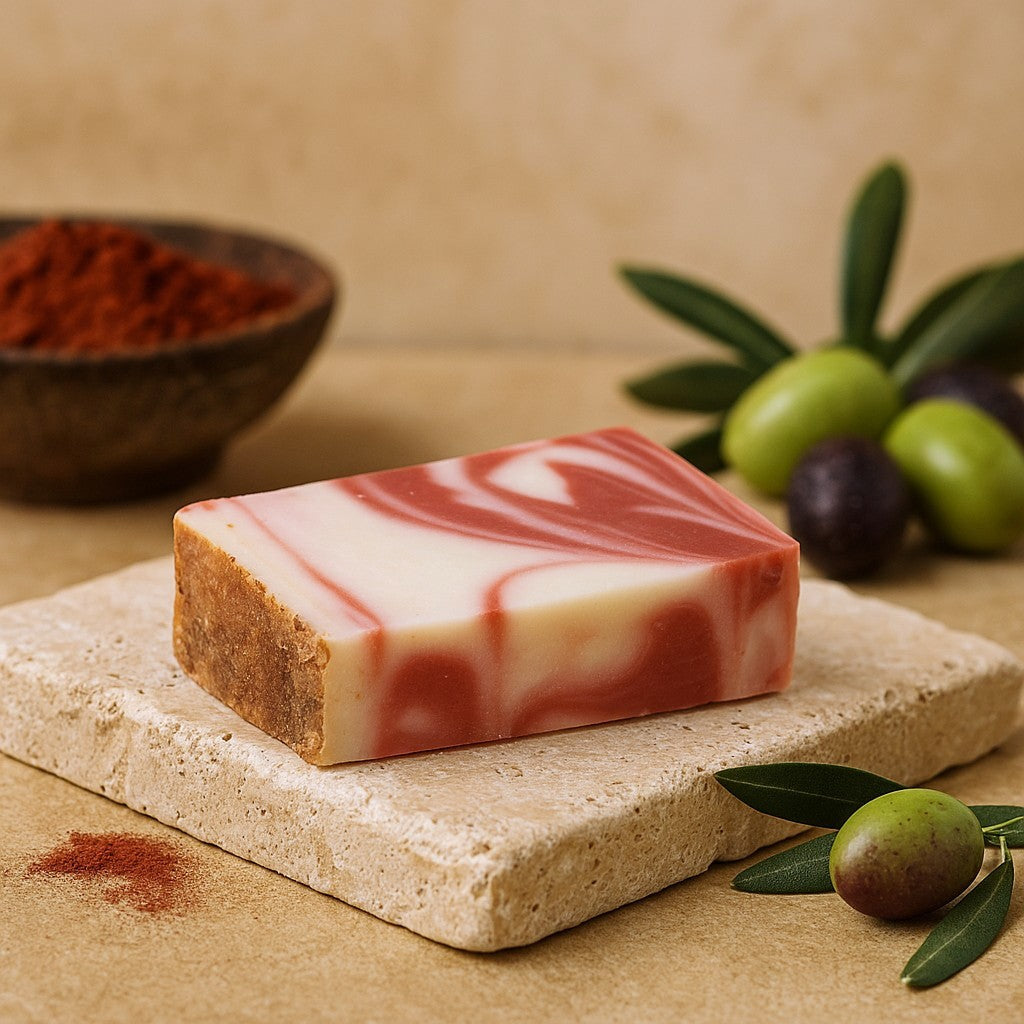 Saponetta all'Olio d'Oliva - Argilla Rossa 100g