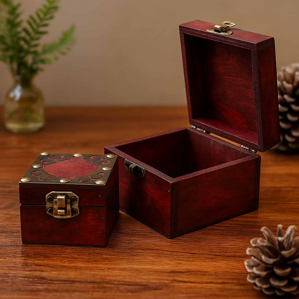 Набор из 2 винтажных готических шкатулок для украшений