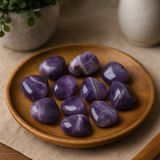 Amethyst valcované kamene pásikavé stredné 24 balenie