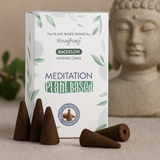 Conuri de tămâie cu flux invers, pe bază de plante, pentru meditație, 12 conuri