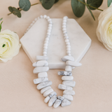 Náhrdelník z bílého jaspisu