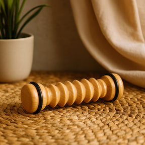 Foot Roller Massager, Ribbed, Wood Roller Massager