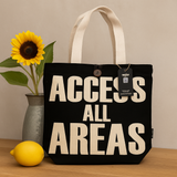 Сумка-тоут Access All Areas черная натуральная 10oz