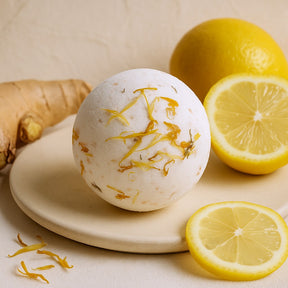 Himalayan Salt Bath Bomb Lemon Ginger Orange, Bath Bombs