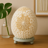 Lampa od školjki Boho ovalni rez umjetnost 15cm