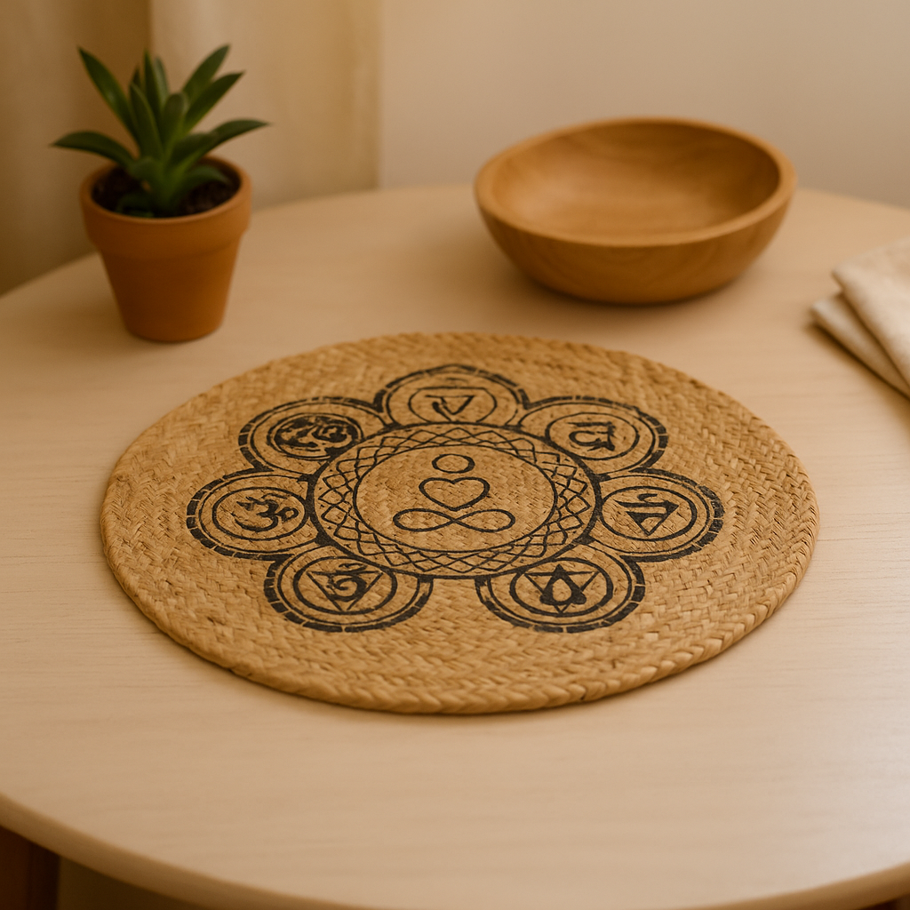 Jute Placemat Chakra Print 30cm