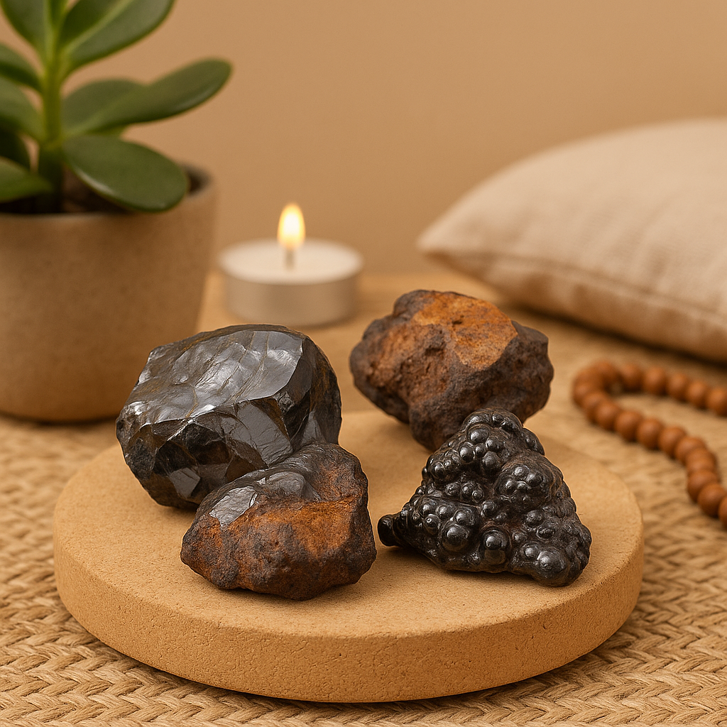 Hematite Specimens Set, About 20 Pieces From Morocco