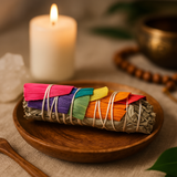 White Sage Smudge Stick With 7 Corn Leaves