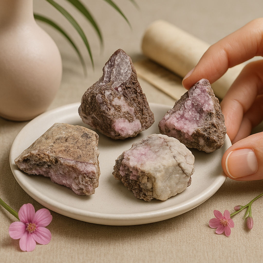Moroccan Cobalt Calcite Mineral Specimens 25 Pieces