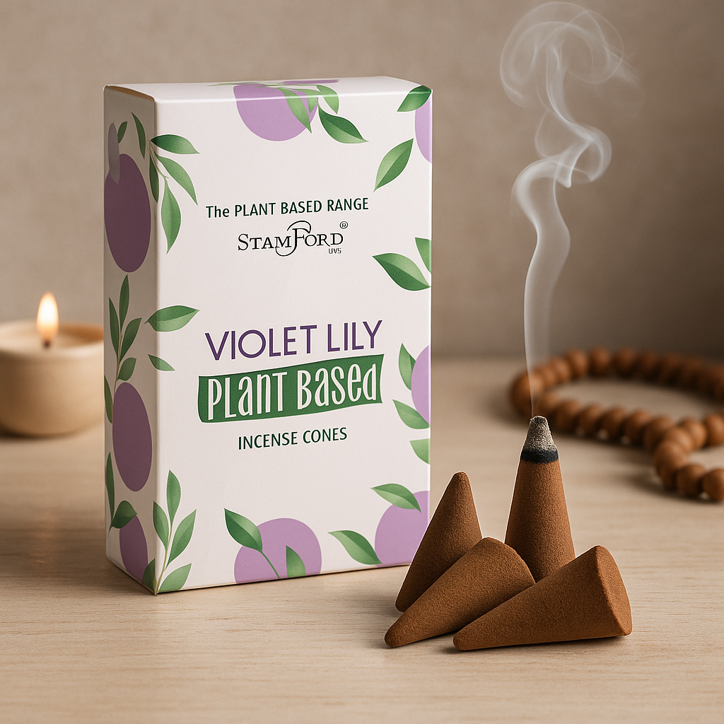 Växtbaserade rökelsekoner Viol Lilja 12-pack