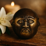 Socha Buddhy se čtyřmi tvářemi z mosazi Feng Shui 4.5cm