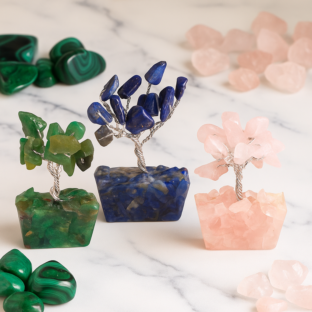 Mini Orgonite Gemstone Trees Assorted Set of 12