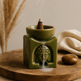 Buddha doftolja brännare - Ljus Jade