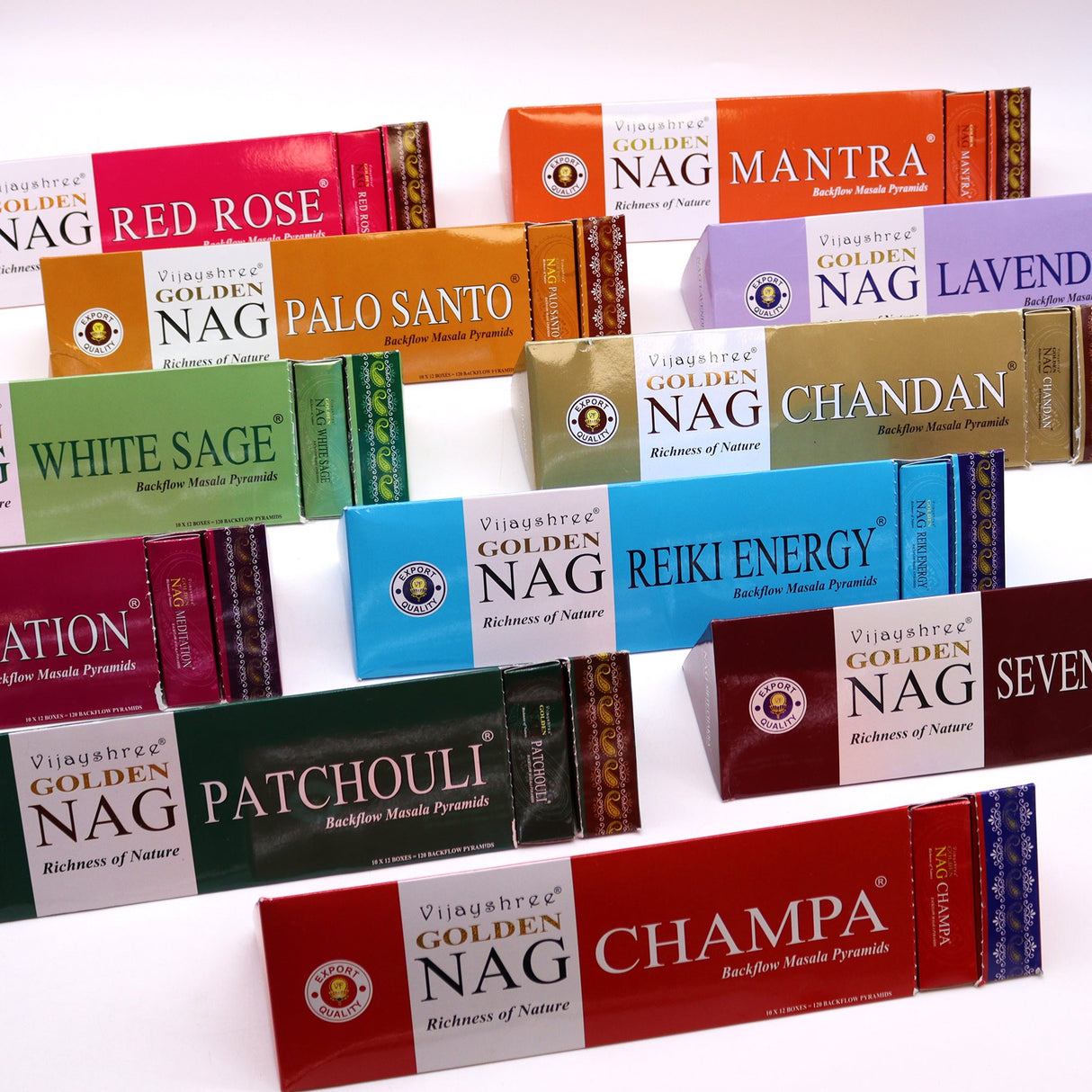 Chandan Backflow Incense Cones - Jumbo Golden Nag 42g - SHAMTAM.COM