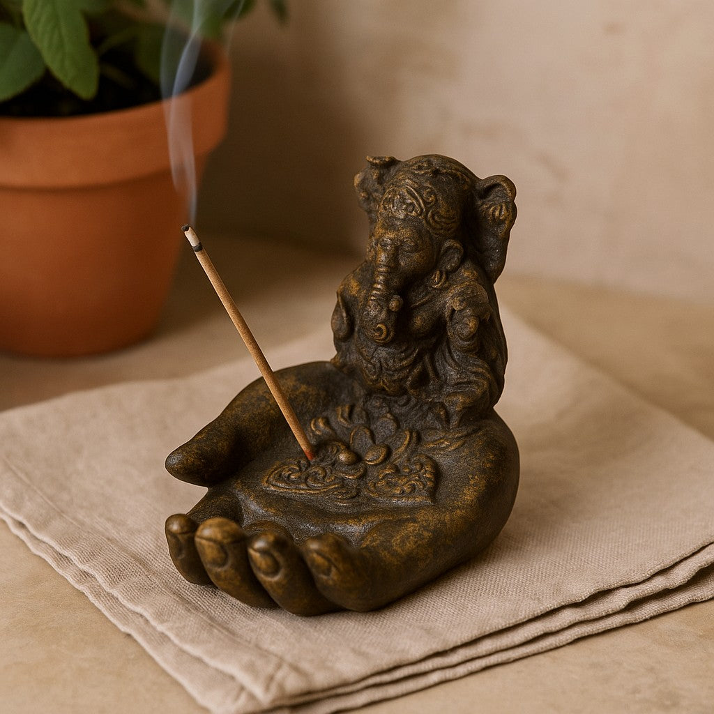 Füstölőtartó, Ganesha kéz antik hatású
