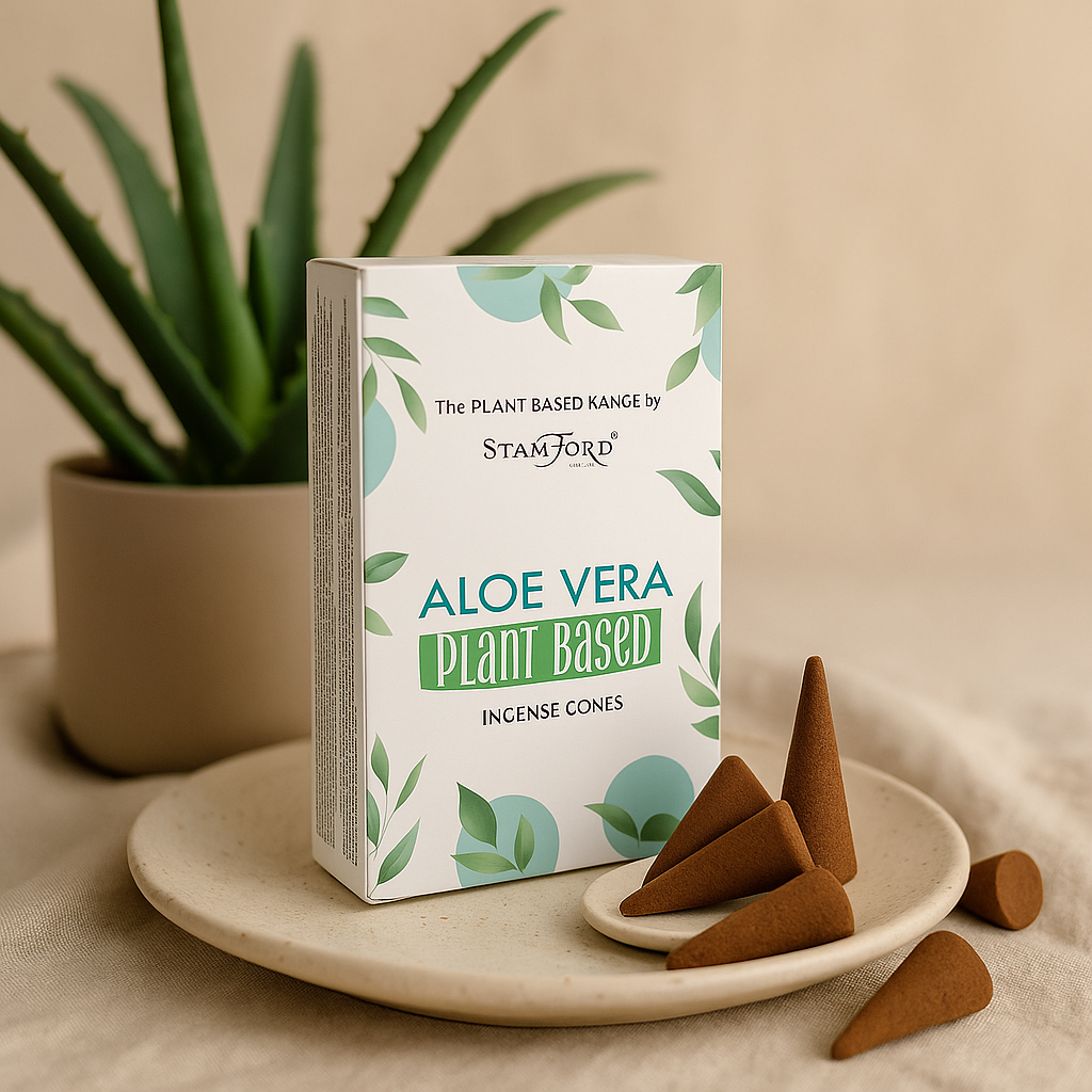 Conuri de tămâie pe bază de plante - Aloe Vera, pachet de 12