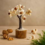 Handgefertigter Gomati-Chakra-Steinbaum mit Rudraksha-Perlen – 45 heilige Steine für Wohlstand und spirituellen Schutz