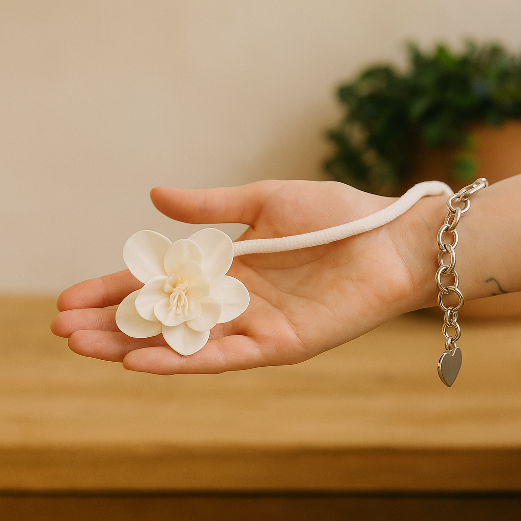 Květinový difuzér s rákosím, lilie ze dřeva Sola, balení 12 kusů