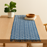 Индиго Раннер 170x60см Ручная работа Паттерн Хирак