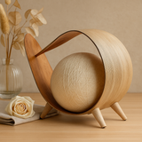 Coconut Leaf Lamp With Cotton Shade