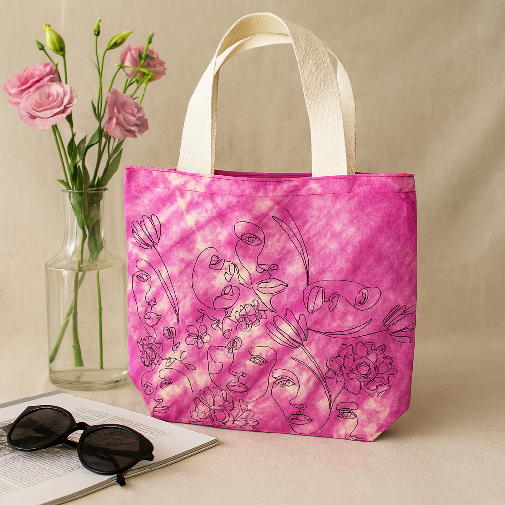 Torba od pamučnog tie-dye tkanja 6oz Pretty Face 38x42x12cm