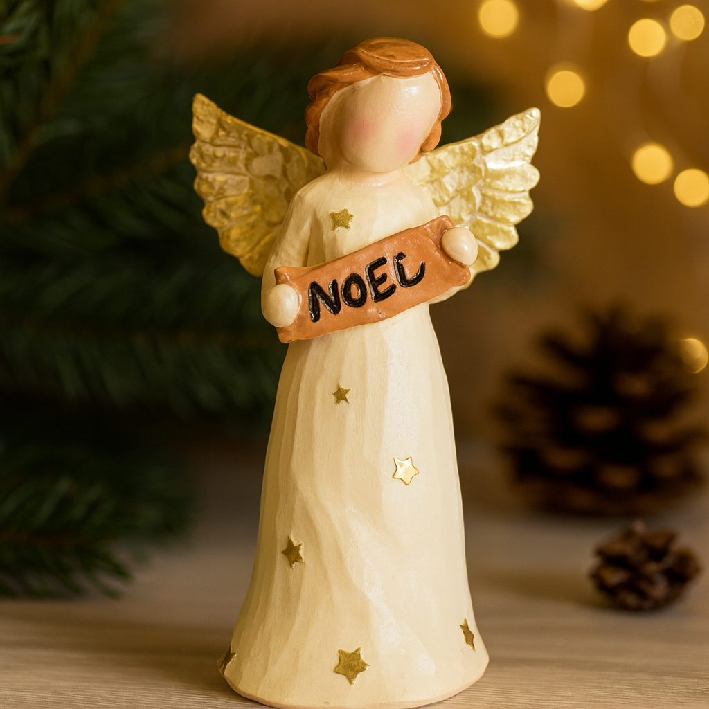 Statua Angelo di Natale - Noel