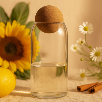 Glass Storage Jar Clear With Cork Lid – 20cm