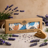 Almohada para ojos de lavanda con caja de regalo, perezoso perezoso