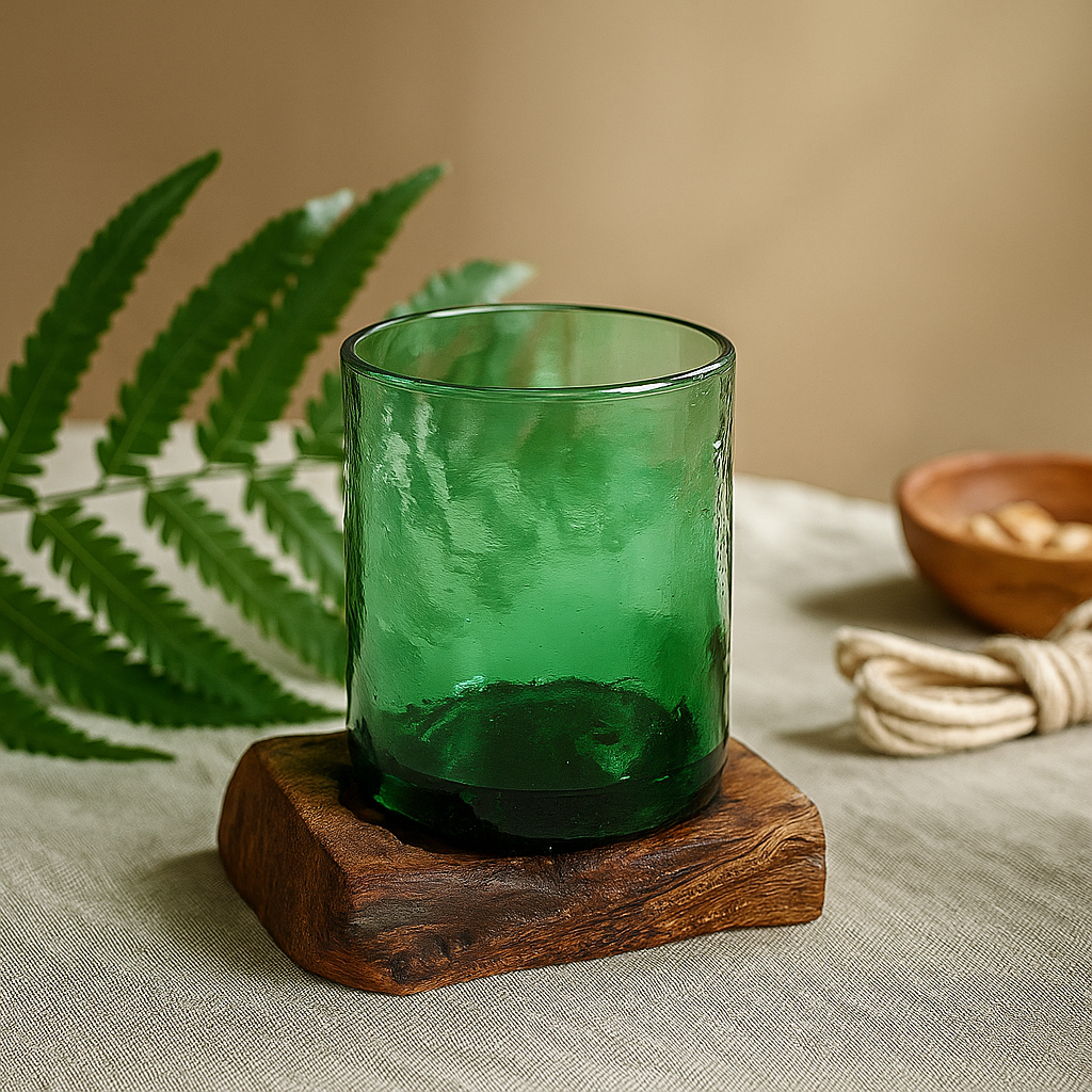 Vidro Fundido em Madeira Garrafa de Cerveja Reciclada