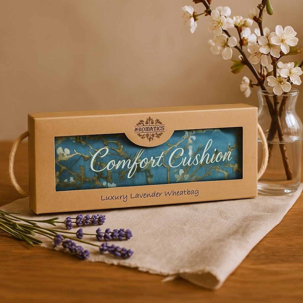 Almohada para ojos de lavanda en caja de regalo Blossom