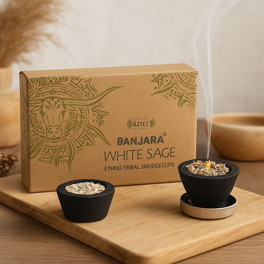 Witte Salie Smudge Bekers door Banjara