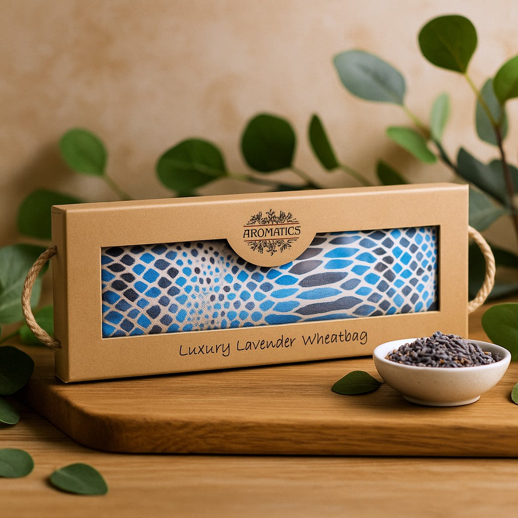 Almohada de lavanda para ojos en caja de regalo - Víbora Azul