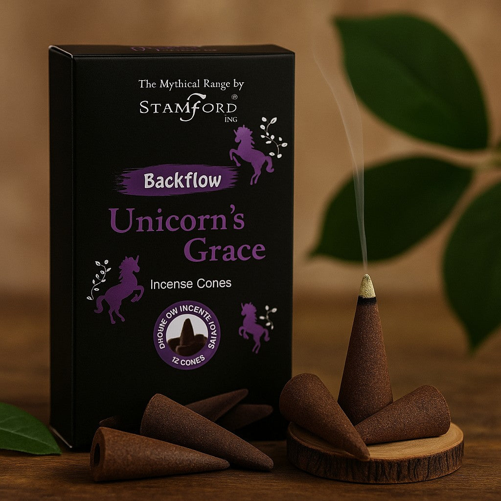 Zpětný tok vonných kuželek Jednorožec Grace 12 kuželek Stamford