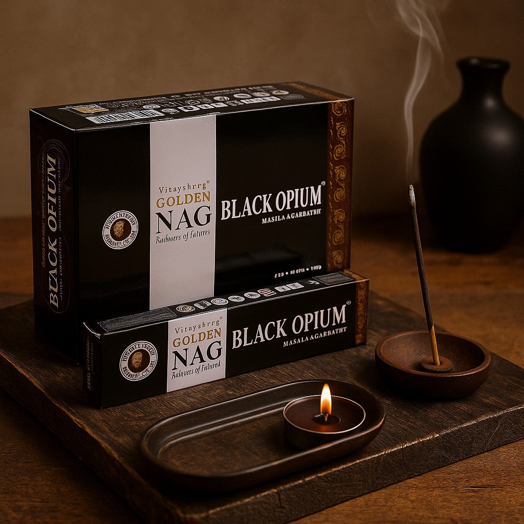 Black Opium Incense Sticks 15g - Golden Nag