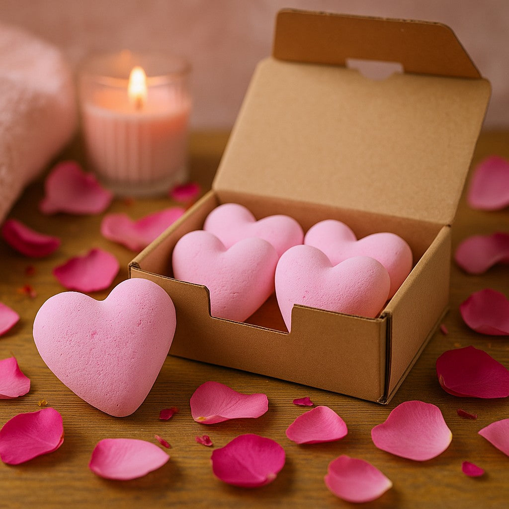 Šumivé bomby do koupele Bubblegum Heart 70g 5 kusů