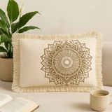 Lotus Mandala Kissen - 30x50cm - bronze