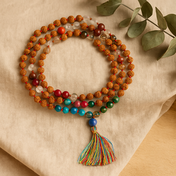 Collana Mala con Perle, Guerriero del Perdono Bali
