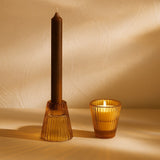 Kaarsenhouder Theelichthouder - Antiek Amber 2 Stuks